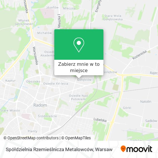 Mapa Spółdzielnia Rzemieślnicza Metalowców