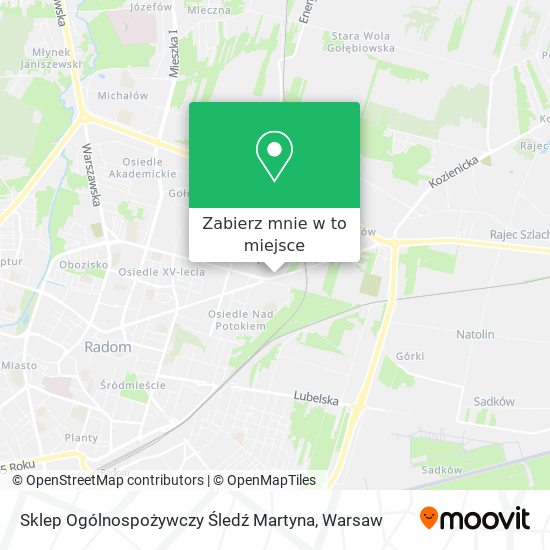 Mapa Sklep Ogólnospożywczy Śledź Martyna