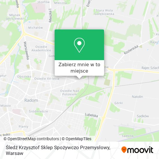 Mapa Śledź Krzysztof Sklep Spożywczo Przemysłowy