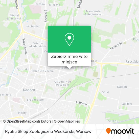 Mapa Rybka Sklep Zoologiczno Wedkarski