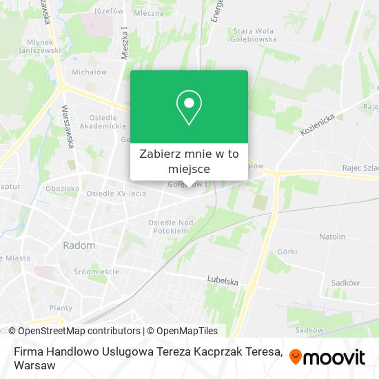 Mapa Firma Handlowo Uslugowa Tereza Kacprzak Teresa