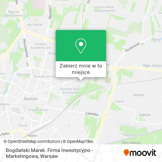 Mapa Bogdański Marek. Firma Inwestycyjno - Marketingowa