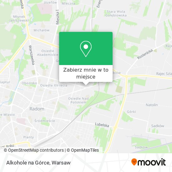 Mapa Alkohole na Górce