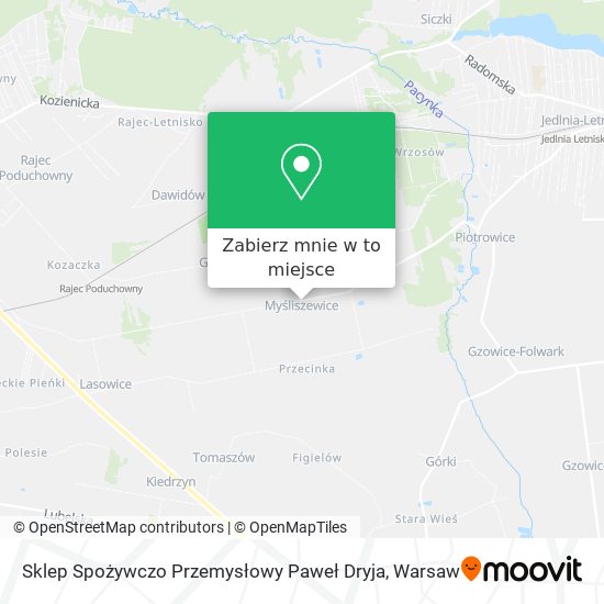 Mapa Sklep Spożywczo Przemysłowy Paweł Dryja