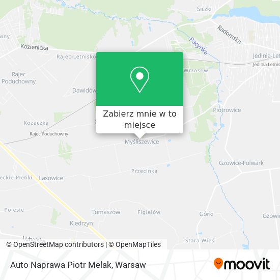 Mapa Auto Naprawa Piotr Melak