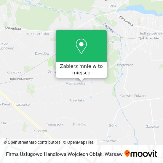 Mapa Firma Usługowo Handlowa Wojciech Obłąk