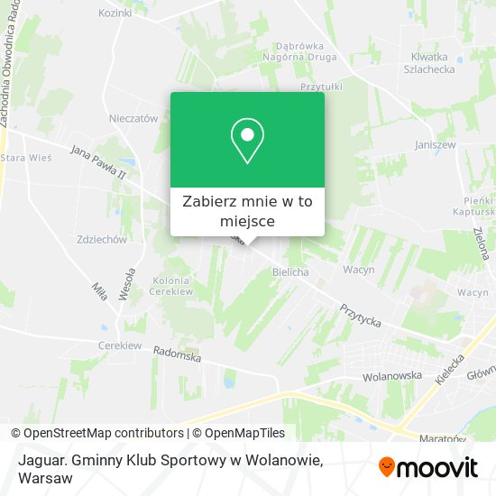 Mapa Jaguar. Gminny Klub Sportowy w Wolanowie