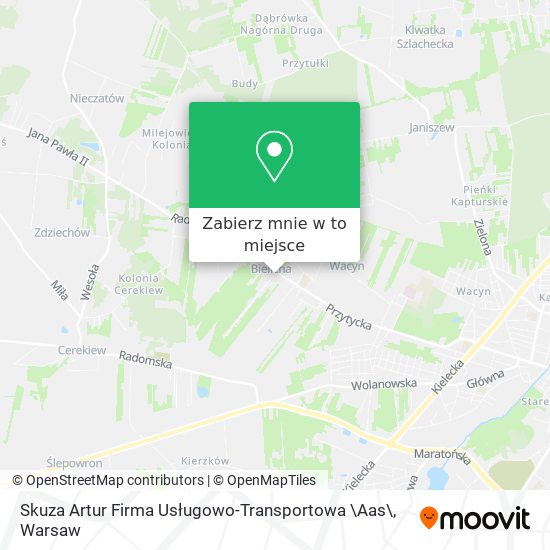 Mapa Skuza Artur Firma Usługowo-Transportowa \Aas\