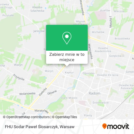 Mapa FHU Sodar Paweł Ślosarczyk