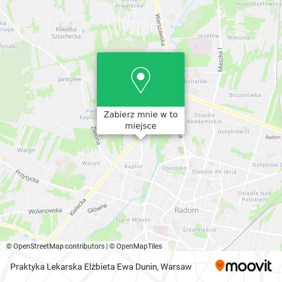 Mapa Praktyka Lekarska Elżbieta Ewa Dunin