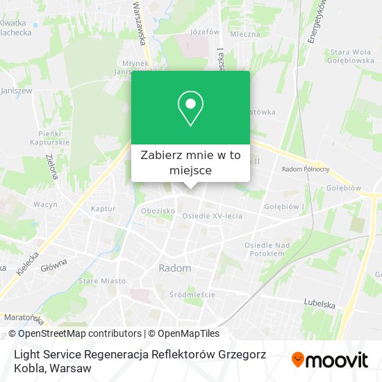 Mapa Light Service Regeneracja Reflektorów Grzegorz Kobla