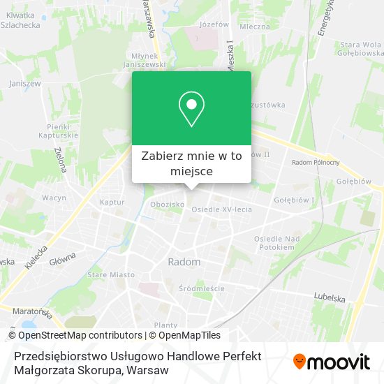 Mapa Przedsiębiorstwo Usługowo Handlowe Perfekt Małgorzata Skorupa