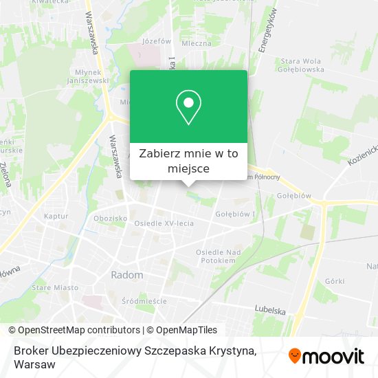 Mapa Broker Ubezpieczeniowy Szczepaska Krystyna