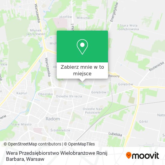 Mapa Wera Przedsiębiorstwo Wielobranżowe Ronij Barbara