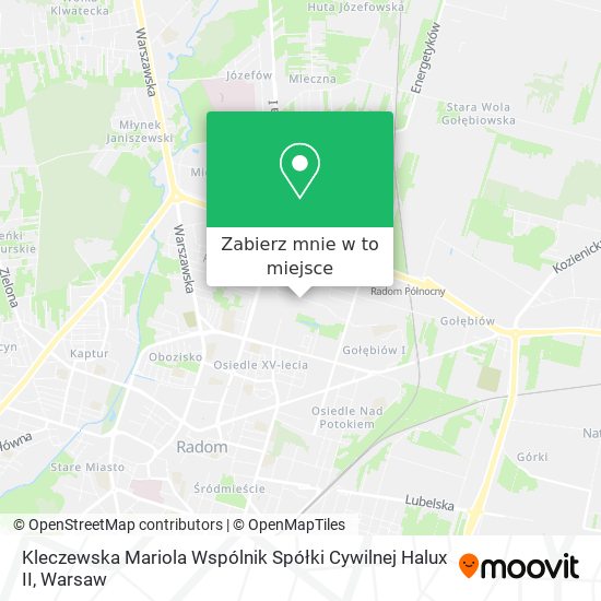 Mapa Kleczewska Mariola Wspólnik Spółki Cywilnej Halux II