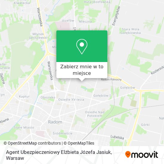 Mapa Agent Ubezpieczeniowy Elżbieta Józefa Jasiuk