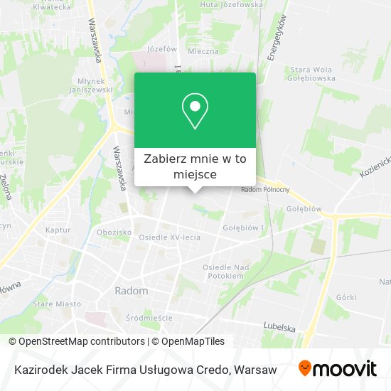 Mapa Kazirodek Jacek Firma Usługowa Credo