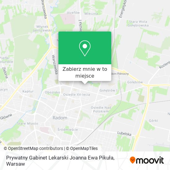 Mapa Prywatny Gabinet Lekarski Joanna Ewa Pikuła