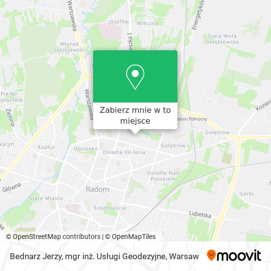 Mapa Bednarz Jerzy, mgr inż. Usługi Geodezyjne