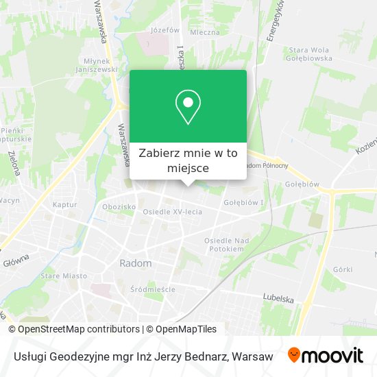 Mapa Usługi Geodezyjne mgr Inż Jerzy Bednarz