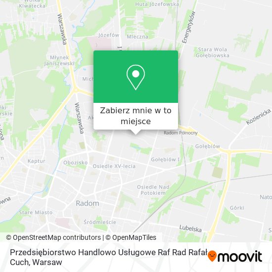 Mapa Przedsiębiorstwo Handlowo Usługowe Raf Rad Rafał Cuch