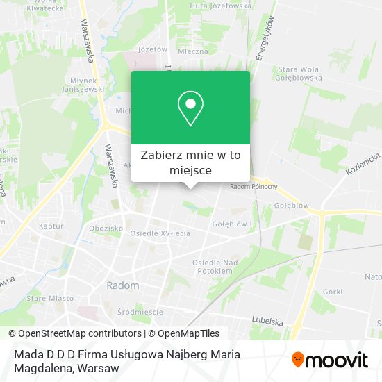 Mapa Mada D D D Firma Usługowa Najberg Maria Magdalena