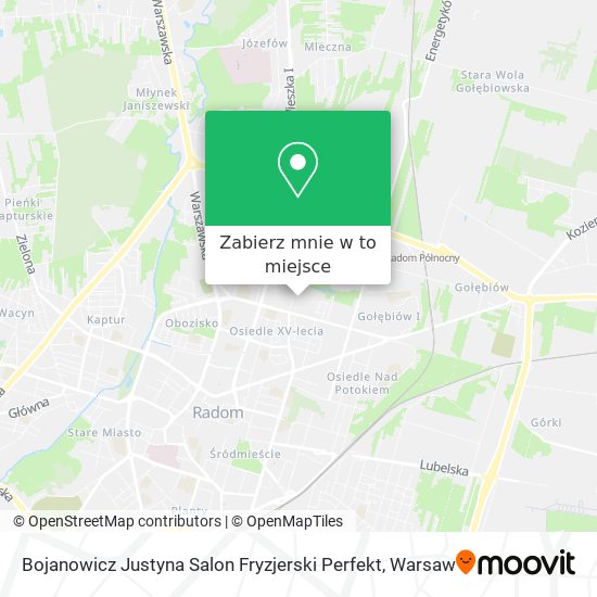 Mapa Bojanowicz Justyna Salon Fryzjerski Perfekt