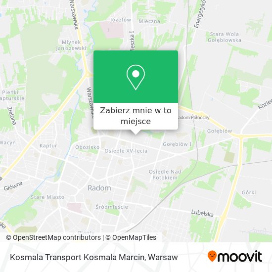 Mapa Kosmala Transport Kosmala Marcin