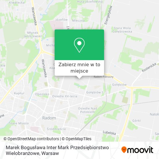 Mapa Marek Bogusława Inter Mark Przedsiębiorstwo Wielobranżowe