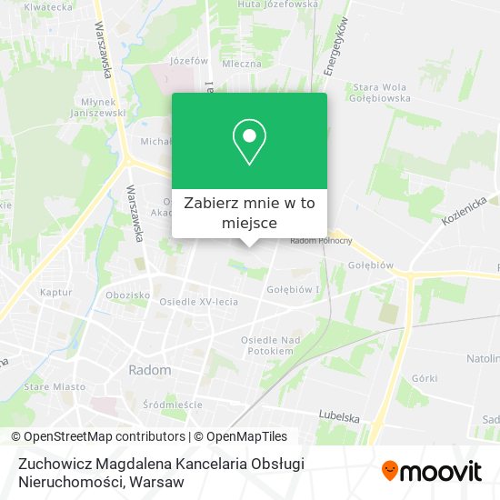 Mapa Zuchowicz Magdalena Kancelaria Obsługi Nieruchomości