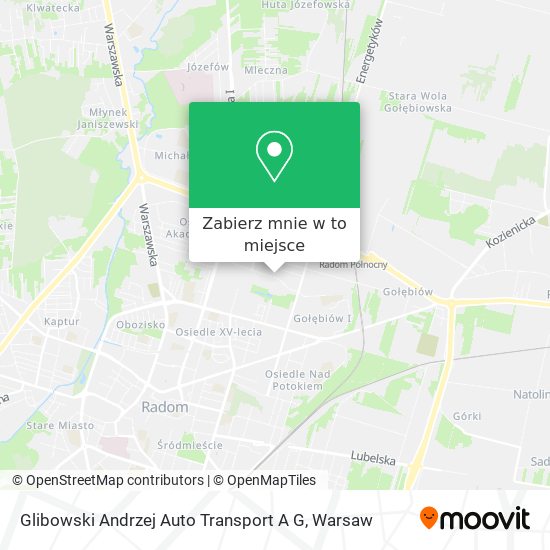 Mapa Glibowski Andrzej Auto Transport A G