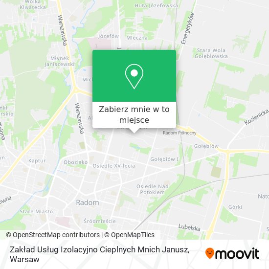 Mapa Zakład Usług Izolacyjno Cieplnych Mnich Janusz