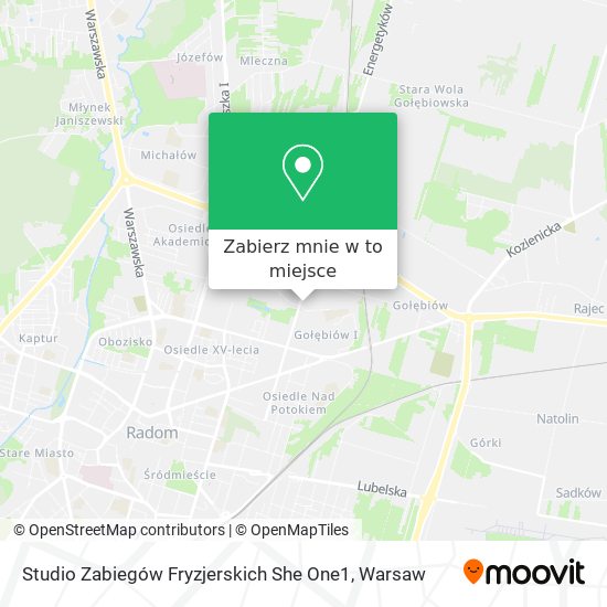 Mapa Studio Zabiegów Fryzjerskich She One1