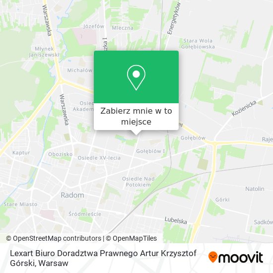 Mapa Lexart Biuro Doradztwa Prawnego Artur Krzysztof Górski