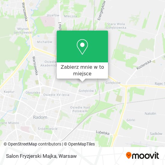 Mapa Salon Fryzjerski Majka