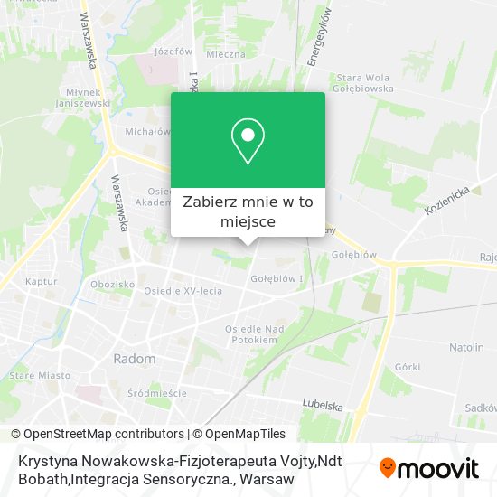 Mapa Krystyna Nowakowska-Fizjoterapeuta Vojty,Ndt Bobath,Integracja Sensoryczna.