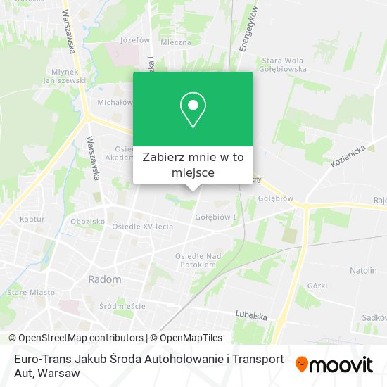 Mapa Euro-Trans Jakub Środa Autoholowanie i Transport Aut