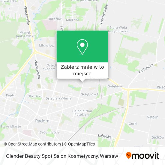 Mapa Olender Beauty Spot Salon Kosmetyczny