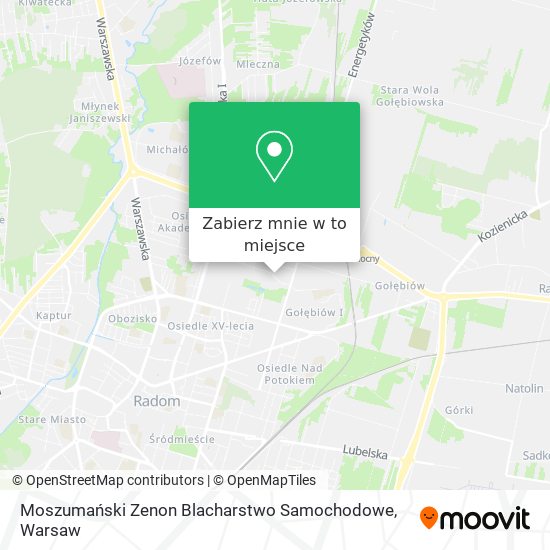 Mapa Moszumański Zenon Blacharstwo Samochodowe