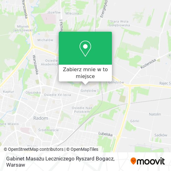 Mapa Gabinet Masażu Leczniczego Ryszard Bogacz