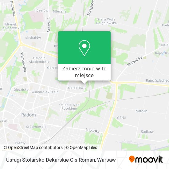 Mapa Usługi Stolarsko Dekarskie Cis Roman