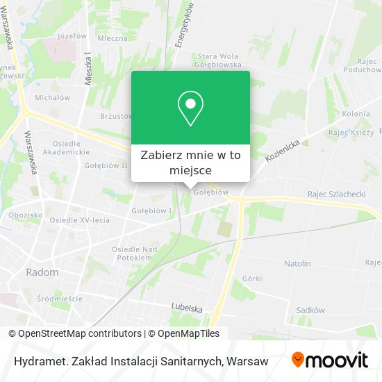 Mapa Hydramet. Zakład Instalacji Sanitarnych