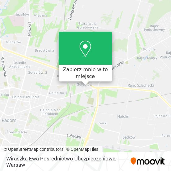 Mapa Wiraszka Ewa Pośrednictwo Ubezpieczeniowe