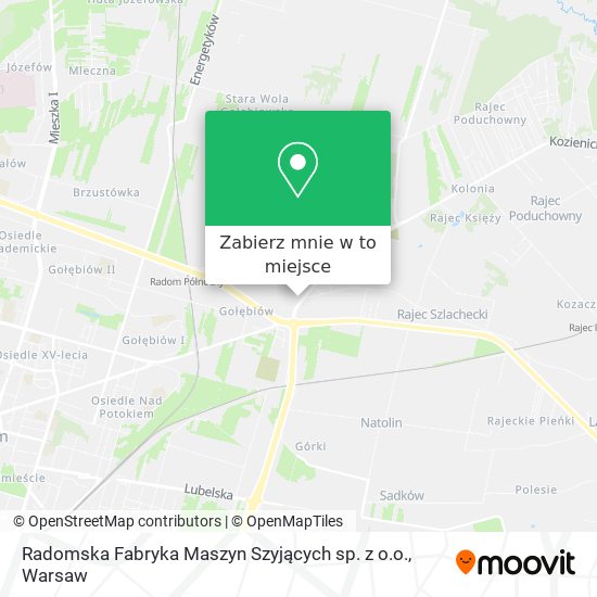 Mapa Radomska Fabryka Maszyn Szyjących sp. z o.o.