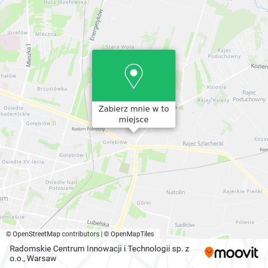 Mapa Radomskie Centrum Innowacji i Technologii sp. z o.o.