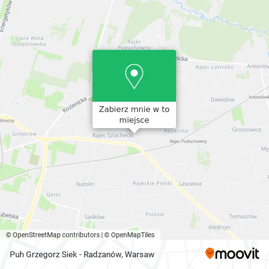 Mapa Puh Grzegorz Siek - Radzanów