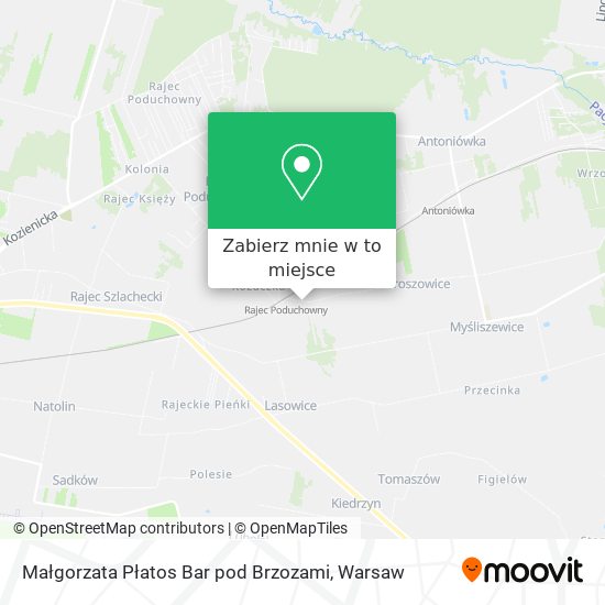 Mapa Małgorzata Płatos Bar pod Brzozami