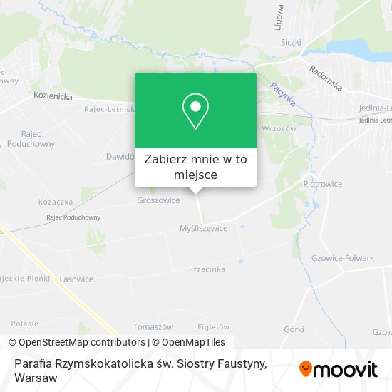 Mapa Parafia Rzymskokatolicka św. Siostry Faustyny