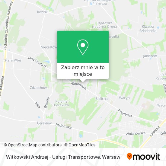 Mapa Witkowski Andrzej - Usługi Transportowe