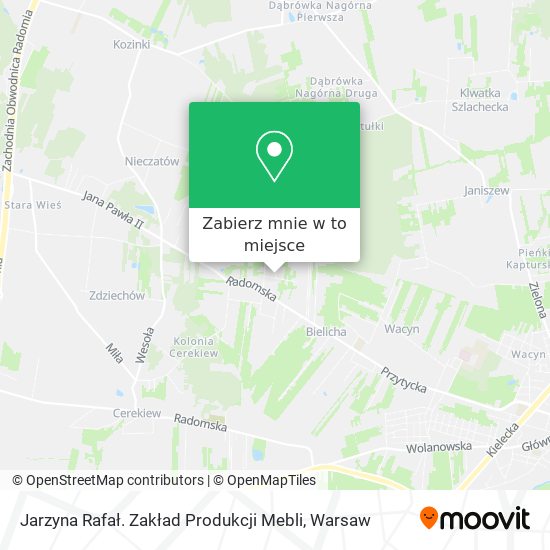 Mapa Jarzyna Rafał. Zakład Produkcji Mebli